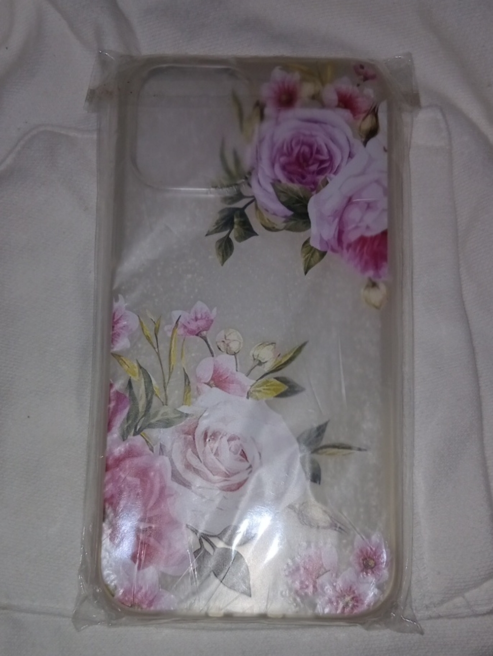 Iphone 13 Pro Max Floral Pink Rose Clear Protective Phone Case -